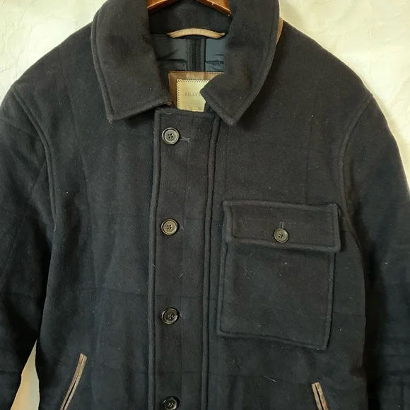 BILLY REID Men's Blue Wool Blend Jacket. Made in Italy. Size Medium. - Picture 3 of 14